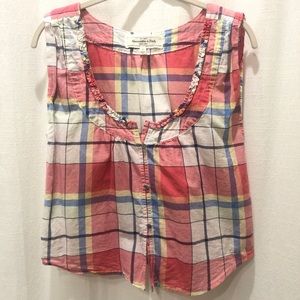 ABERCROMBIE & FITCH plaid tank top
